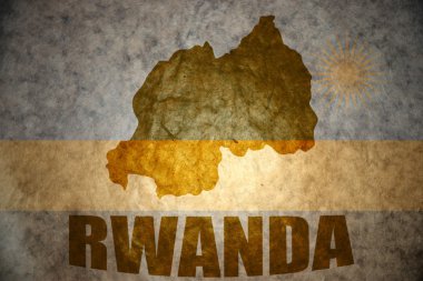 Ruanda vintage harita 