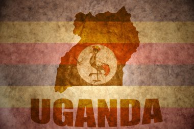 Uganda vintage harita 