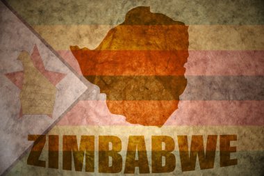 Zimbabve vintage harita 
