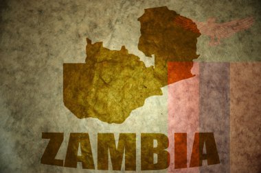 Zambiya vintage harita 