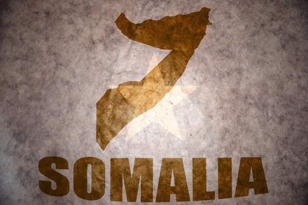 Vintage mapę Somalii — Zdjęcie stockowe