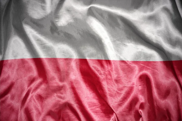 Shining polish flag — Stock Photo, Image