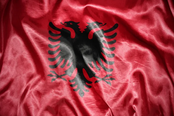 Bandiera albanese splendente — Foto Stock
