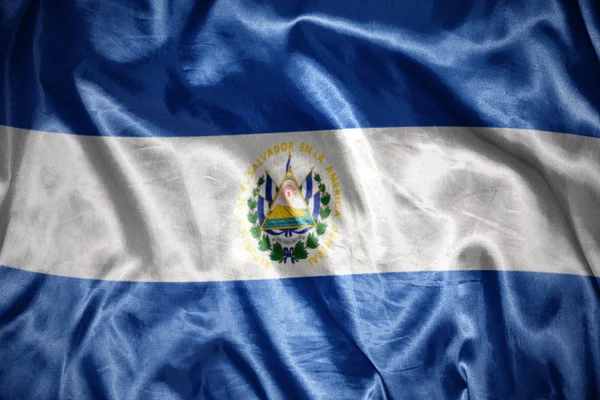 Brillante bandera salvadoreña —  Fotos de Stock