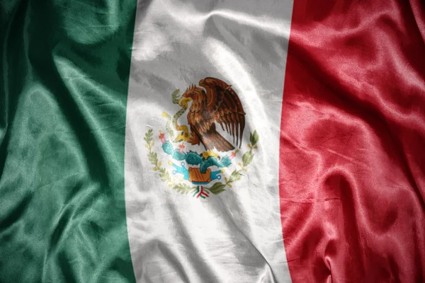Shining mexican flag — Stock Photo, Image