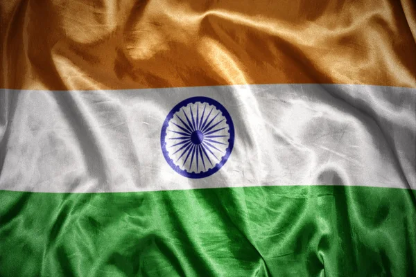 Сияющий индийский флаг — стоковое фото