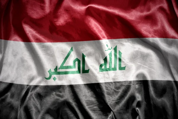 Brilhando bandeira iraqi — Fotografia de Stock