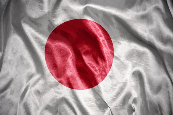 Brilhando bandeira japonesa — Fotografia de Stock