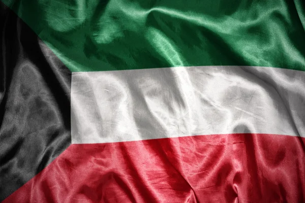Сияющий флаг Кувейта — стоковое фото