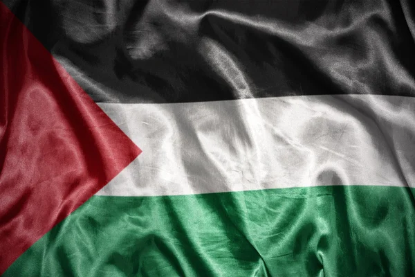 Brilhando bandeira palestina — Fotografia de Stock