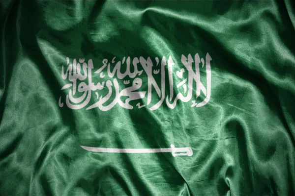 Bandiera brillante saudita arabia — Foto Stock