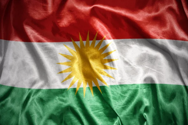 Bandiera kurda lucente — Foto Stock