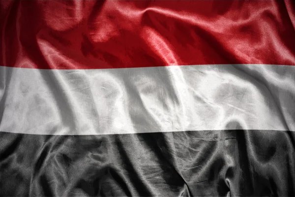 Brillante bandera yemení — Foto de Stock