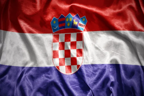 Zářící vlajka Chorvatska — Stock fotografie