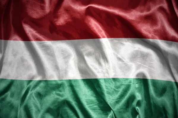 Leuchtende ungarische Flagge — Stockfoto