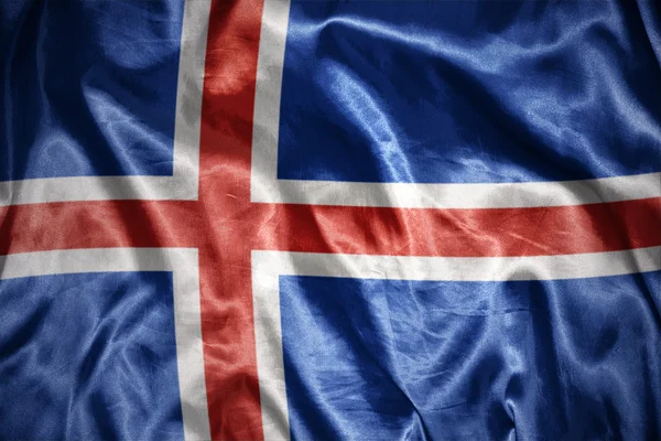 Bandeira icelandic brilhando — Fotografia de Stock