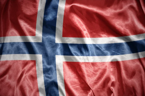 Сияющий норвежский флаг — стоковое фото