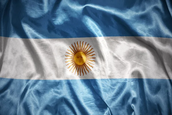 Brilhando bandeira argentina — Fotografia de Stock