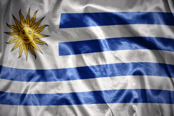 Drapeau uruguayen brillant — Photo