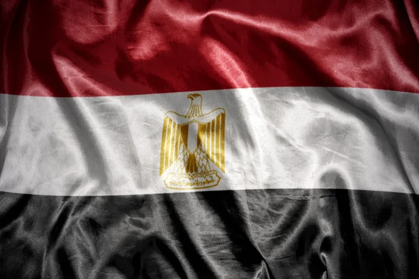 Brillante bandera egipcia — Foto de Stock
