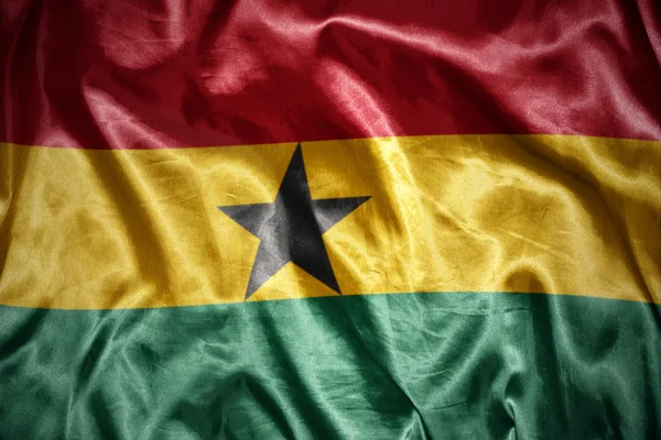 Shining ghanaian flag — Stock Photo, Image