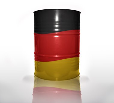 Alman bayrağı ile namlu