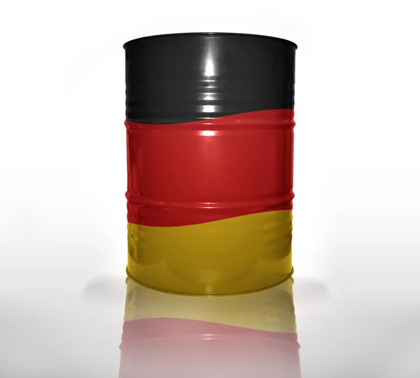 Barrel with german flag — Stockfoto