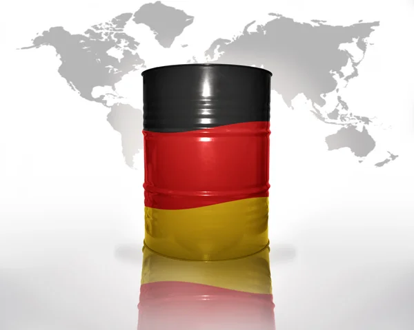 Barrel with german flag — Stockfoto