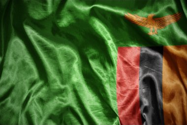 Zambiya bayrağı parlayan