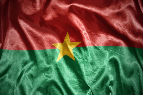 Shining burkina faso flag — Stock Photo, Image