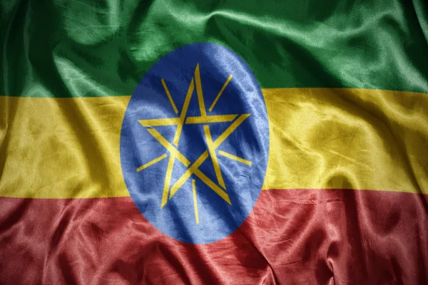 Zářící etiopské vlajky — Stock fotografie