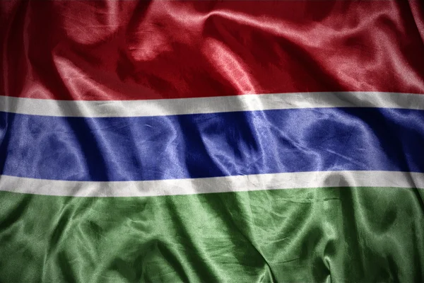 Shining gambia flag — Stock Photo, Image