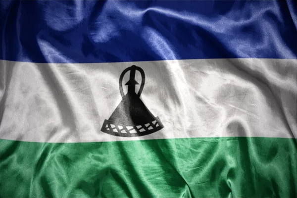Leuchtende Lesotho-Flagge — Stockfoto