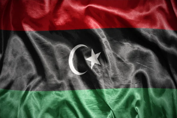 Schijnt Libische vlag — Stockfoto