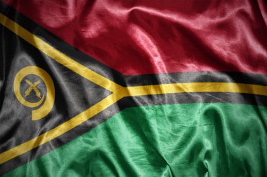 Vanuatu bayrağını parlayan