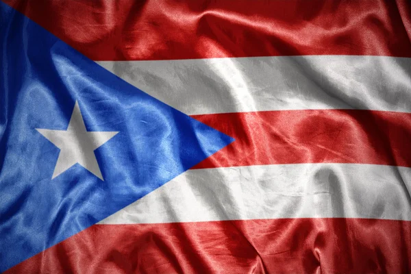 Shining puerto rico flag — Stock Photo, Image