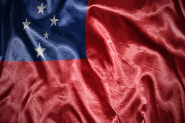 Shining samoa flag — Stock Photo, Image