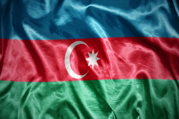 Brilhando bandeira azerbaijani — Fotografia de Stock