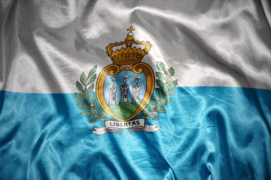San marino bayrağı parlayan