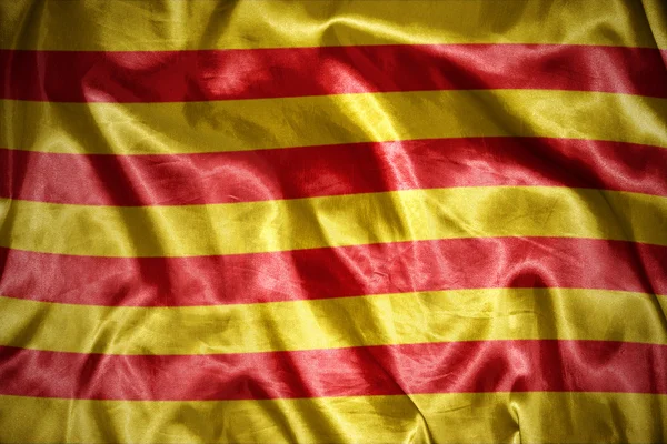 Shining catalan flag — Stock Photo, Image