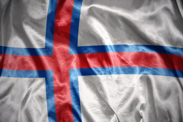 Lysande Färöarna flagga — Stockfoto