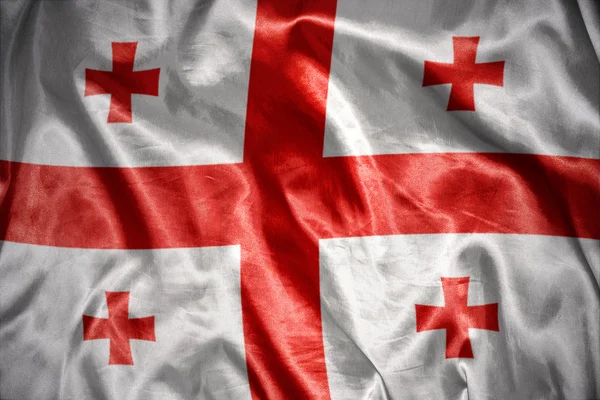 Сяючий грузинським прапором — стокове фото