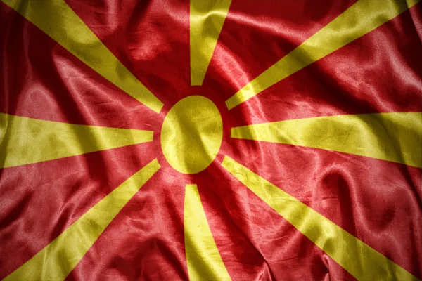 Bandiera lucente macedonia — Foto Stock