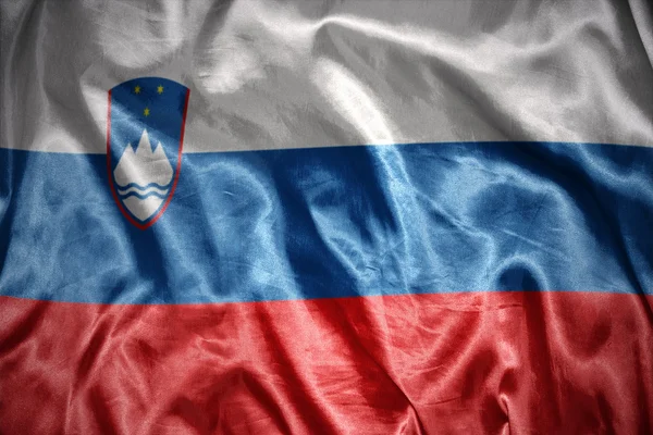 Shining slovenian flag — Stock Photo, Image