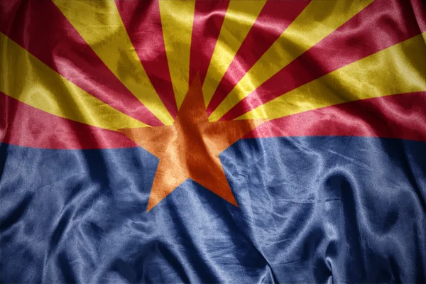 Сяючий прапор штату Арізона — стокове фото