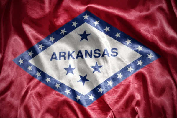 Brillante bandera del estado de Arkansas — Foto de Stock
