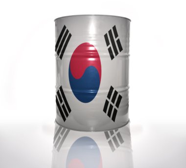 Güney Kore bayrağı ile namlu