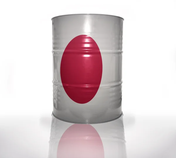 Barrel with japanese flag — Stock Photo, Image