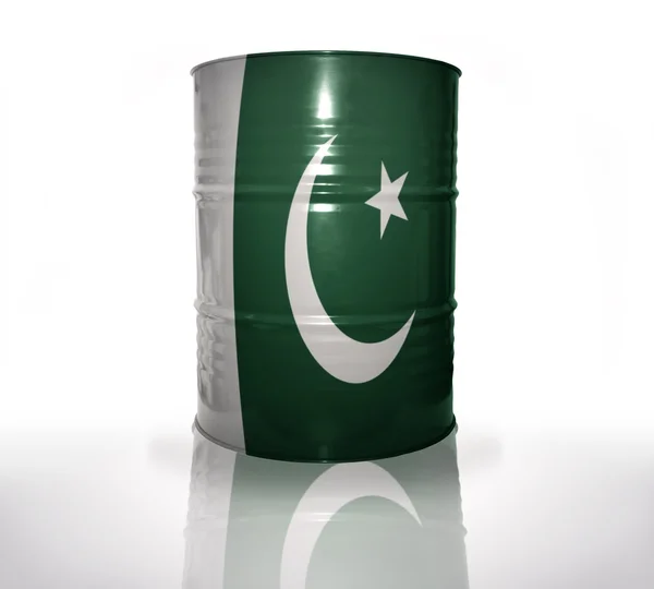 Vat met Pakistaanse vlag — Stockfoto