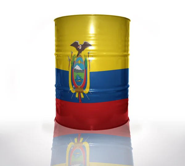 Vat met Ecuadoraanse vlag — Stockfoto